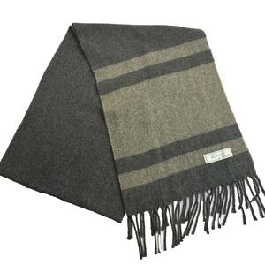 Vintage Zighilli Cashmere Wool Italian Scarf Made in Italy  11"x72" Unisex